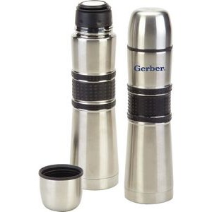 16 Oz. Rubber Grip Stainless Thermo-Vacuum Sealed Bottle