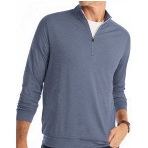 Johnnie-O® Men's "Vaughn" Fine-Striped Prep-Formance Quarter-Zip Pullover Shirt