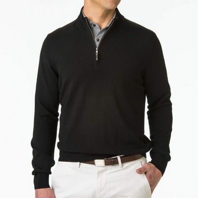 Fairway & Greene Men's Merino Classic Quarter-Zip Pullover Sweater