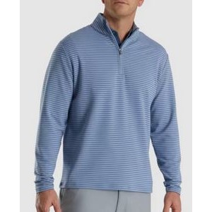 FootJoy® Drirelease® River Rock Blue/Storm Blue French Terry ¼ Zip Shirt