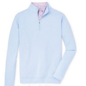 Peter Millar® "Perth Sugar Stripe" Quarter Zip Pullover Shirt