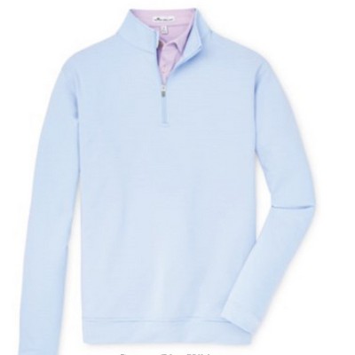 Peter Millar® "Perth Sugar Stripe" Quarter Zip Pullover Shirt