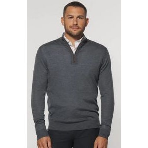 Johnnie-O® Men's "Baron" Merino Wool ¼ Zip Sweater