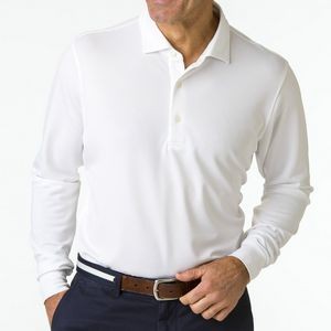 Fairway & Greene Men's USA "McHugh" Long Sleeve Pique Polo Shirt