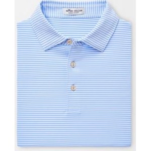 Peter Millar® "Hale Stripe" Stretch Jersey Polo w/Sean Self-Fabric Collar