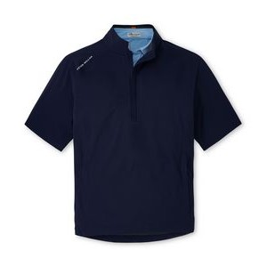 Peter Millar® "Shield'' Short Sleeve Half-Zip Rain Shell Pullover Shirt