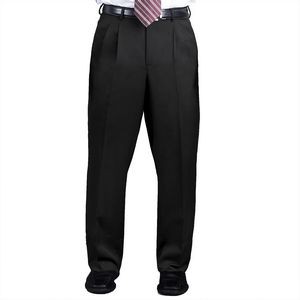 Men's Pants Pleated Front EasyWear Comfort Stretch