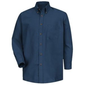 Red Kap Men's Long Sleeve Poplin Dress Shirt - Navy Blue