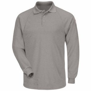 Bulwark Men's Long Sleeve Classic Polo Shirt - Gray