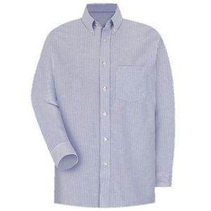 Red Kap™ Men's Long Sleeve Executive Oxford Dress Shirt - Blue/White Stripe