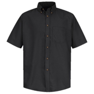 Red Kap™ Men's Short Sleeve Poplin Dress Shirt - Black