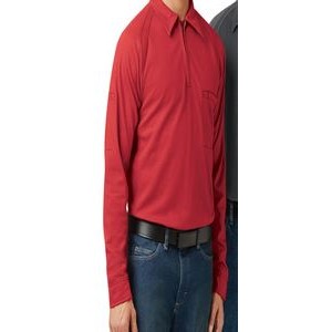 Bulwark IQ Series Men's Comfort Knit Long Sleeve Polo Shirt - Black