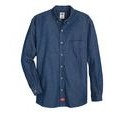 Dickie's® Men's Denim Long Sleeve Work Shirt - Indigo Blue