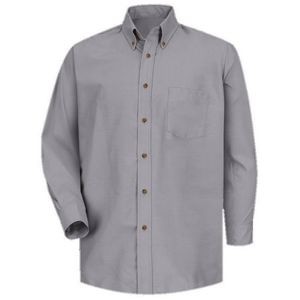 Red Kap™ Men's Long Sleeve Poplin Dress Shirt - Silver