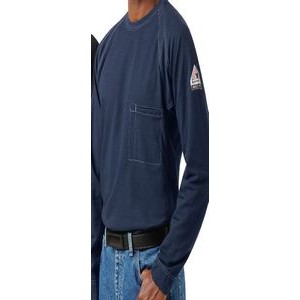Bulwark™ iQ Series® Men's Comfort Knit Long Sleeve T-Shirt - Dark Blue