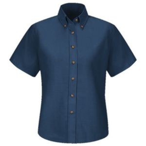 Red Kap Women's Short Sleeve Poplin Dress Shirt - Navy Blue