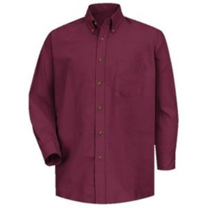Red Kap™ Men's Long Sleeve Poplin Dress Shirt - Burgundy Red