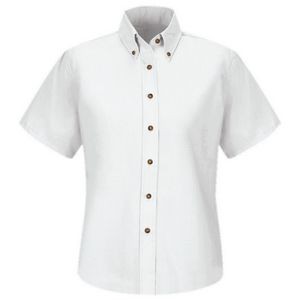 Red Kap Women's Short Sleeve Poplin Dress Shirt - White