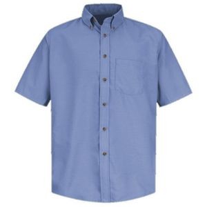 Red Kap™ Men's Short Sleeve Poplin Dress Shirt - Light Blue