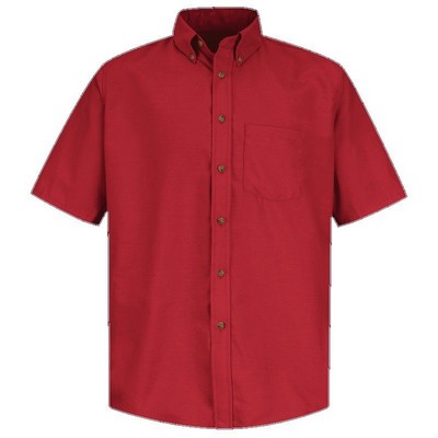 Red Kap™ Men's Short Sleeve Poplin Dress Shirt - Red