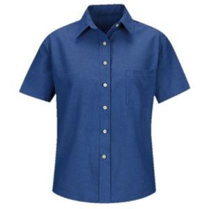 Red Kap Women's Short Sleeve Oxford Dress Shirt - French Blue