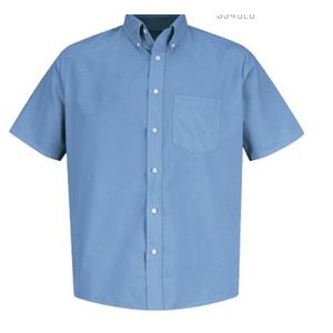 Red Kap Men's Short Sleeve Easy Care Dress Shirt - Light Blue