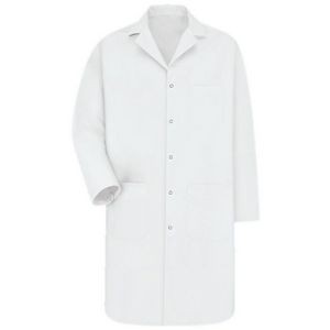 Red Kap™ Men's Long Sleeve Lab Coat w/Gripper Closure - White