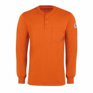 Bulwark™ Men's Long Sleeve Tagless Henley Shirt - Orange