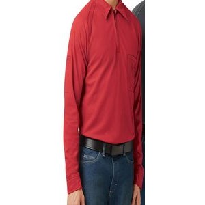 Bulwark IQ Series Men's Comfort Knit Long Sleeve Polo Shirt - Blue
