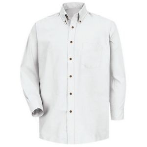 Red Kap™ Men's Long Sleeve Poplin Dress Shirt - White