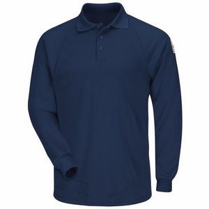 Bulwark Men's Long Sleeve Classic Polo Shirt - Navy Blue