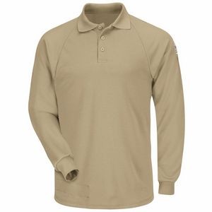Bulwark Men's Long Sleeve Classic Polo Shirt - Khaki Tan