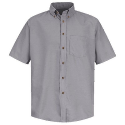 Red Kap™ Men's Short Sleeve Poplin Dress Shirt - Silver