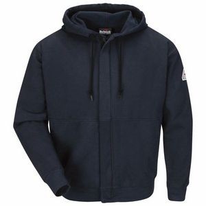 Bulwark™ Men's Zip Front Hooded Fleece Sweatshirt - Navy Blue