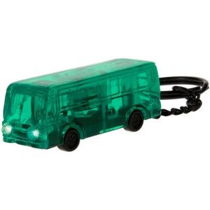 Bus/ Motor Coach Shape Flashlight Keychain w/ 2 Headlights