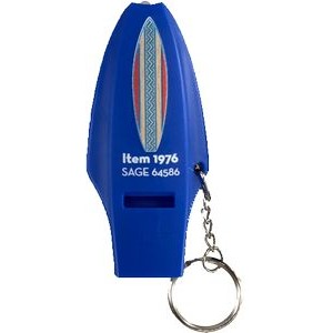 Whistle with flashlight keychain