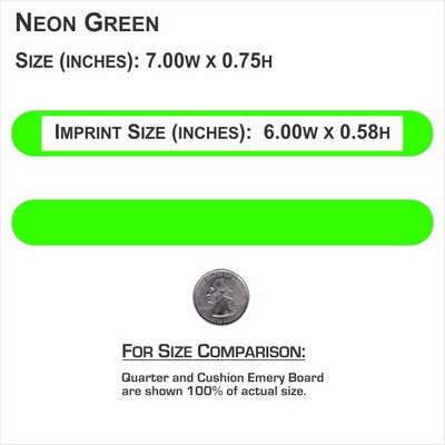 7" Neon Green Foam Cushion Emery Boards