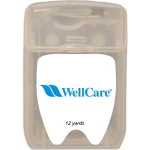 Freshmint DENTAL FLOSS with tooth shaped Custom Logo Decal