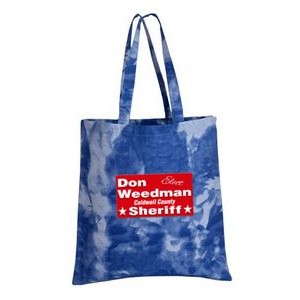 100% Cotton Heavy Canvas Tie-Die Tote Bag. 15"W x 16"H (full Color imprint included)
