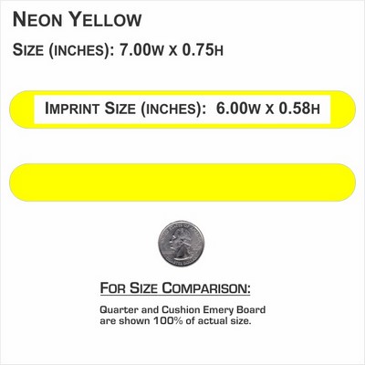 7" Neon Yellow Foam Cushion Emery Boards