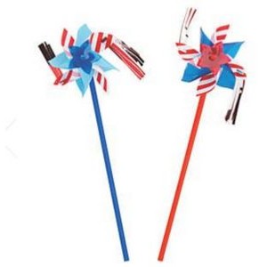 Pinwheel, Stars and Stripes with fringe (ASSEMBLY INCLUDED)