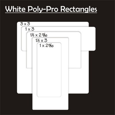 White Decal (1"x2-5/16")