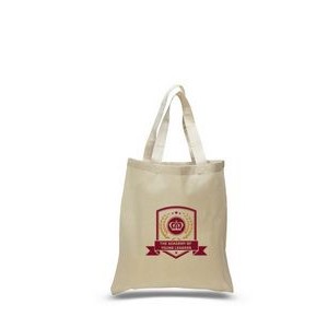 100% Cotton Sheeting Tote bag with Colored Handles 15" x 16"H (includes up to Full Color Imprint)