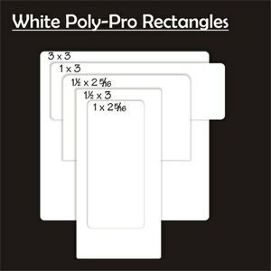 White Polypro Decal (3"x3")
