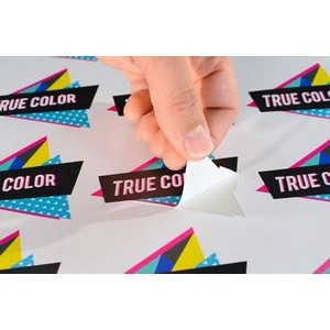 White Decal 4" square inch full color included 4" x 1"