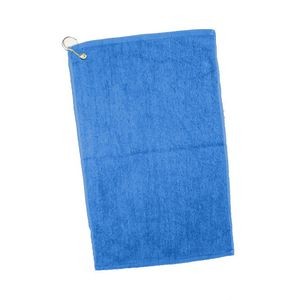 Deluxe Golf Towel 100% Cotton Velour & Terry Fancy Border Hem (Full Color Imprint Included)