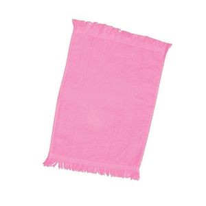 Fingertip Fringed 100% cotton 11"x18" Velour side and a Terry loop (Full Color Imprint Included)