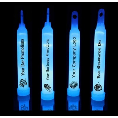 Imprinted USA Made 6" Blue Glow Light Sticks