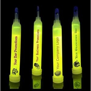 Imprinted USA Made 6" Yellow Glow Light Sticks