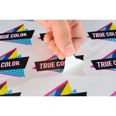 White Decal 3" square inch full color included 3" x 1"